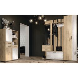 Cuier cu oglinda SV-Mebel Skandi (Delano Oak/Santorini Pine Light) Thumb