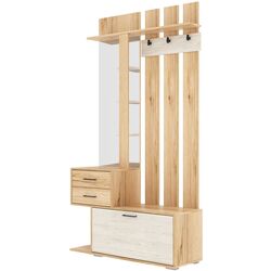 Cuier cu oglinda SV-Mebel Skandi (Delano Oak/Santorini Pine Light)