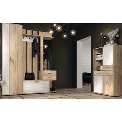 Cuier cu oglinda SV-Mebel Skandi Delano Oak/Santorini Pine Light (opusă) Thumb
