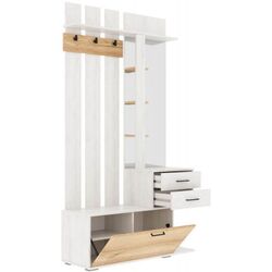 Cuier cu oglinda SV-Mebel Skandi Santorini Pine Light/Delano Oak (opusă) Thumb