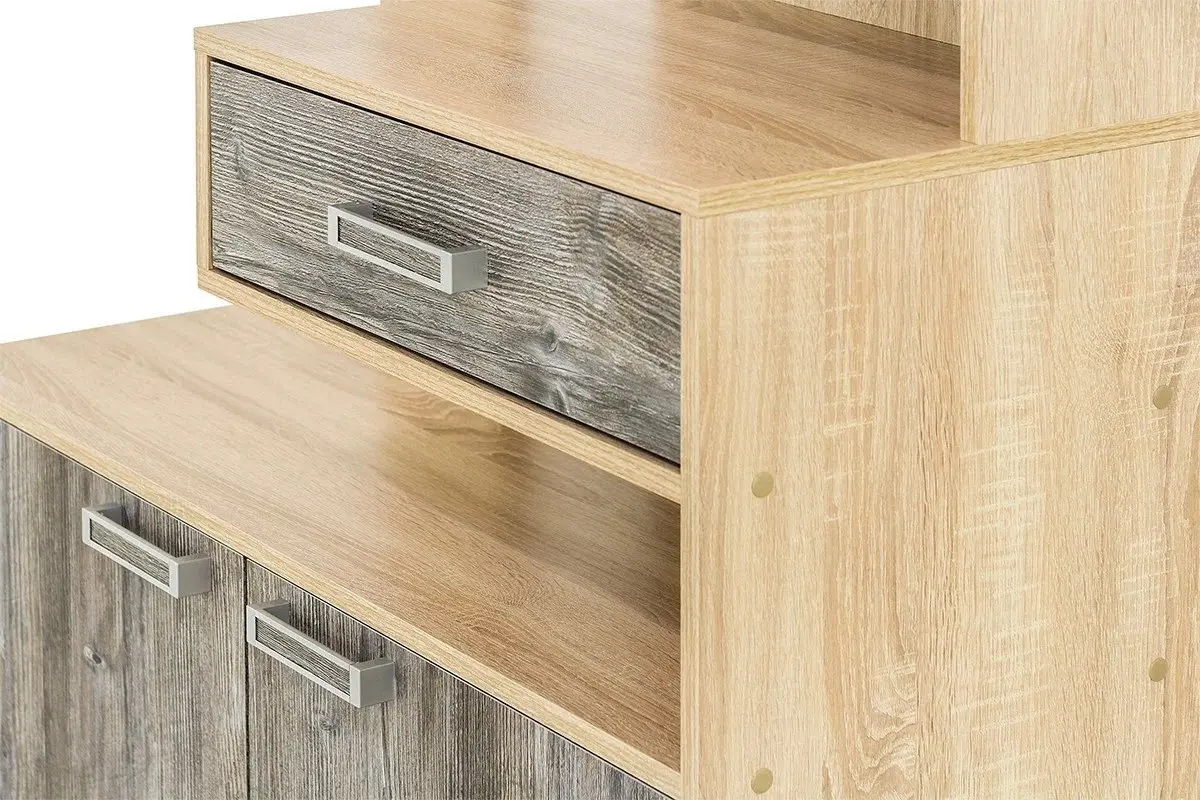 Cuier cu oglindă SV-mebel Vizit-1 Sonoma Oak/Jackson Pine (Dreapta) - 5