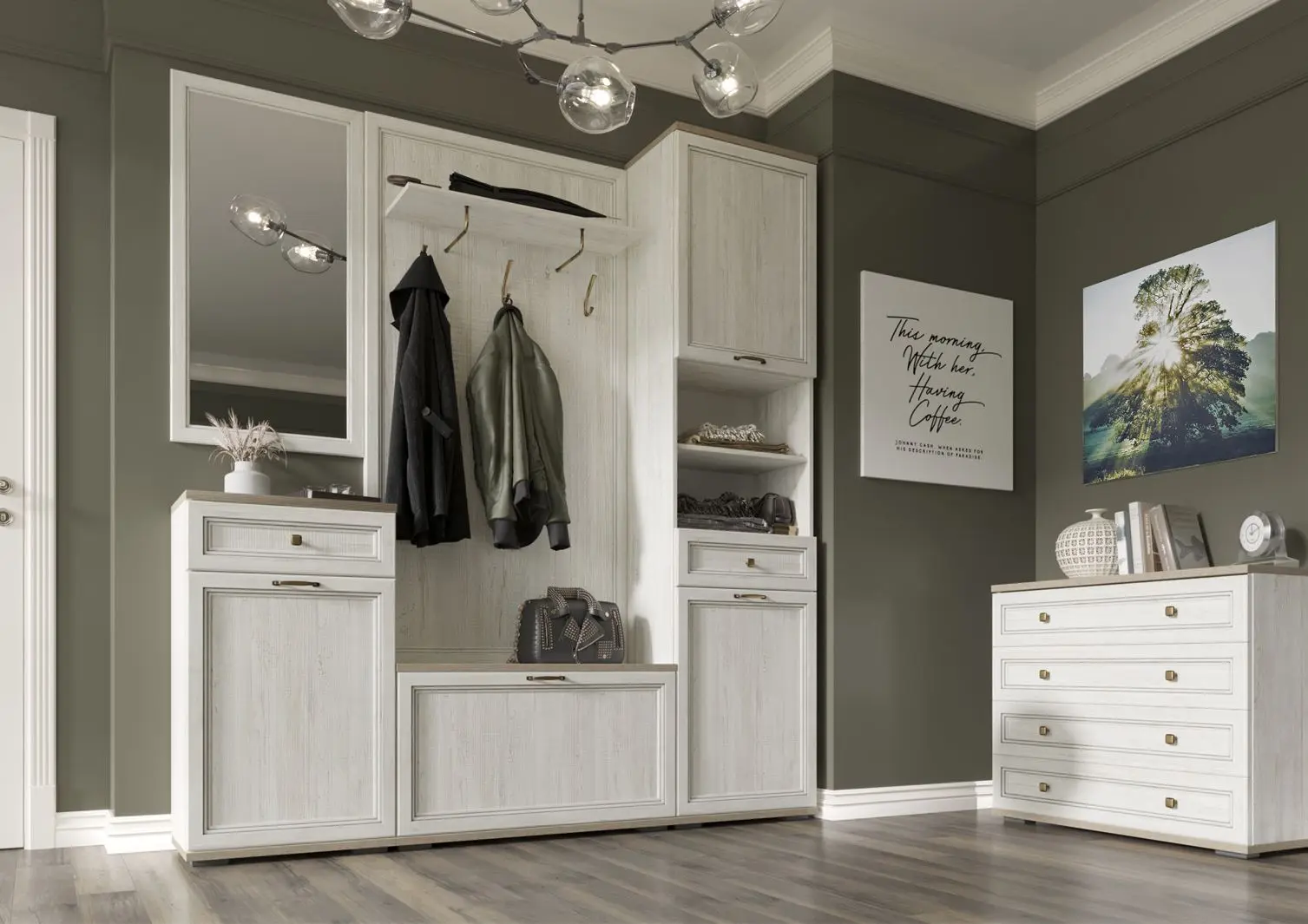 Вешалка SV-Mebel Александрия ВШ-101 (Сосна Санторини Светлая) - 2