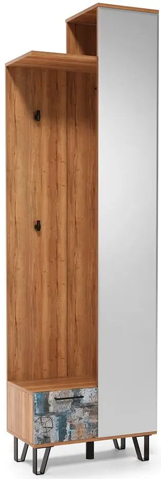 Cuier SV-mebel Kolibri 600 Delano Oak/Graphics (cu oglinda)