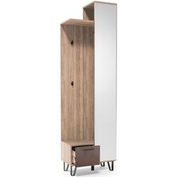 Вешалка SV-mebel Колибри 600 Гикори Светлый/Мокко Лофт (с зеркалом) Thumb