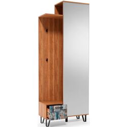 Вешалка SV-mebel Колибри 800 Дуб Делано/Графика (с зеркалом) Thumb