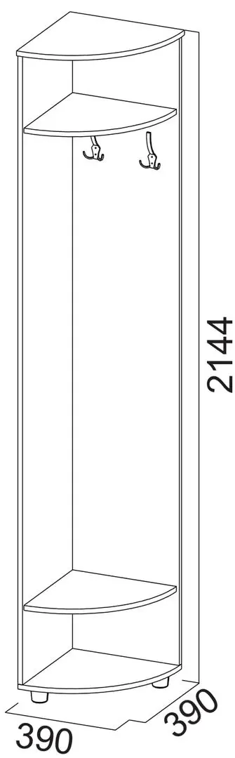 Вешалка угловая SV-Mebel Визит 1 (Дуб Сонома) - 2