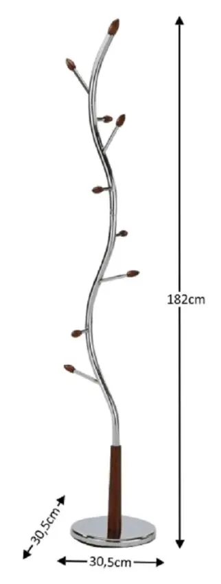 Вешалка Tempo Kondela Zoro New (Walnut/Chrome)