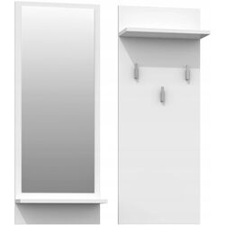 Комплект вешалка + зеркало TopEshop Riva (White Matt)