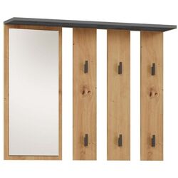 Cuier cu oglinda TopEshop Parma 81.5x100 (Anthracite/Artisan Oak) Thumb