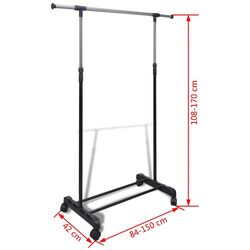 Набор вешалок VidaXL 270181 (Inox/Black) Thumb