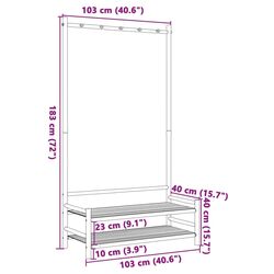 Cuier VidaXL 368032 (Bamboo) Thumb