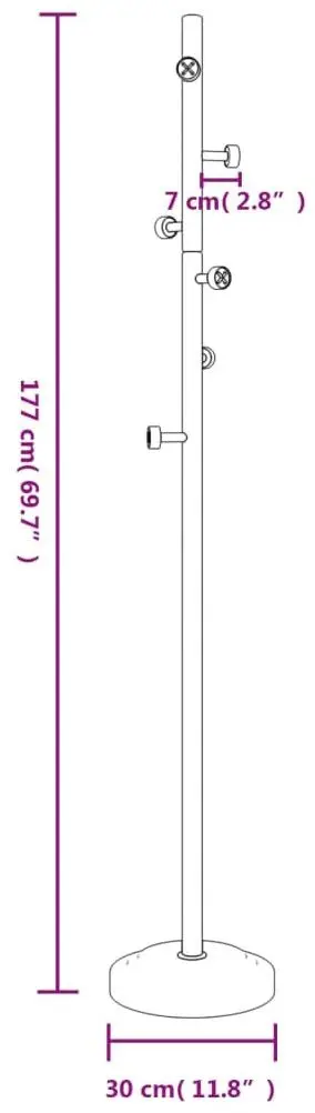 Cuier VidaXL 377085 (Black/Beech)