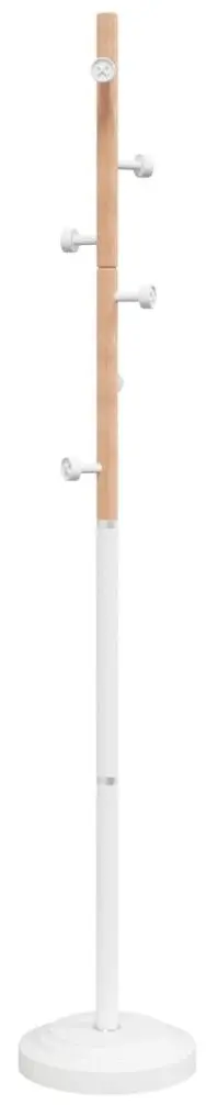 Cuier VidaXL 377086 (White/Beech)