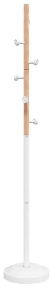 Cuier VidaXL 377086 (White/Beech)