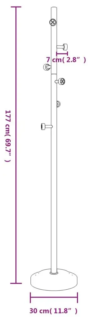 Cuier VidaXL 377086 (White/Beech)