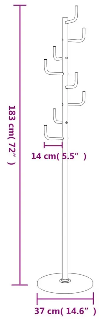Вешалка VidaXL 377105 (Black) - 8