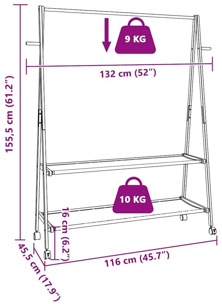 Cuier VidaXL 4008913 (Bamboo)