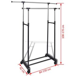 Вешалка VidaXL 50212 (Inox/Black) Thumb