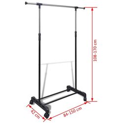 Вешалка VidaXL 50259 (Inox/Black) Thumb