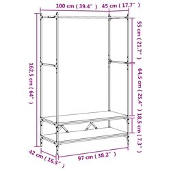Cuier VidaXL 834200 (Black) Thumb