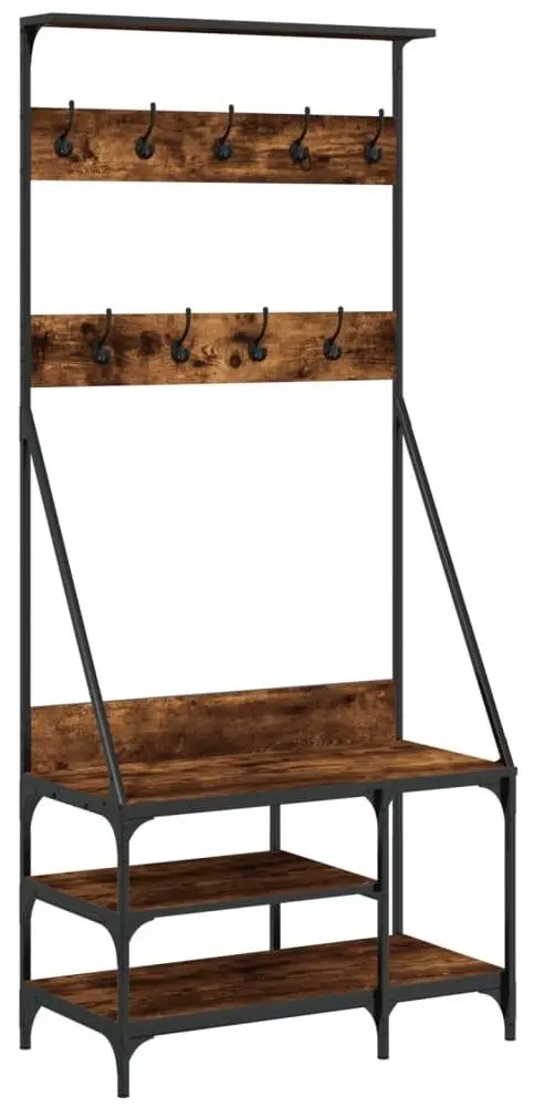 Cuier VidaXL 837864 (Smoked Oak) - 3