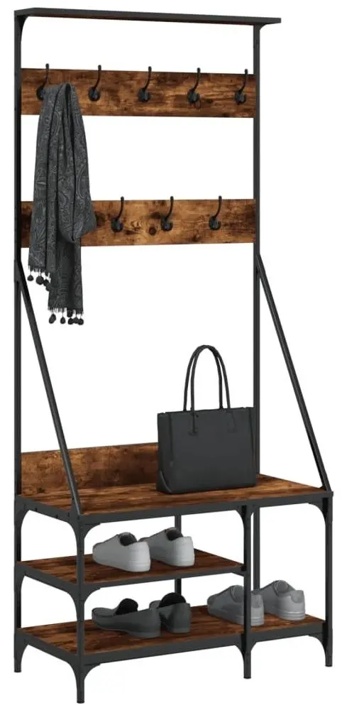 Cuier VidaXL 837864 (Smoked Oak) - 4