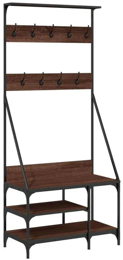 Cuier VidaXL 837866 (Brown Oak/Black)