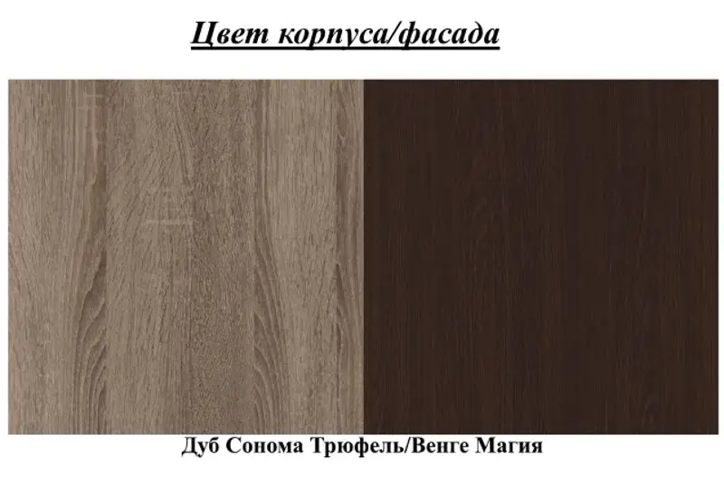 Вешалка Yasen Женева (Дуб Сонома Трюфель/Венге Магия) - 3