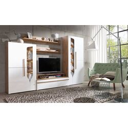 Витрина Fadome Porto PR2a (White Gloss/Artisan Oak) Thumb