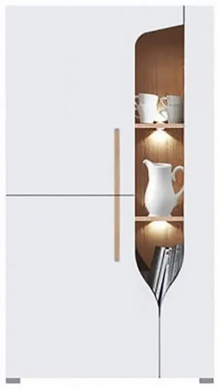 Витрина Fadome Porto PR2a (White Gloss/Artisan Oak)