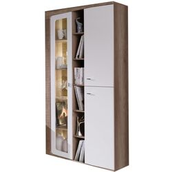 Vitrina Fadome Santa Fe SF2 (Country/White Gloss) Thumb