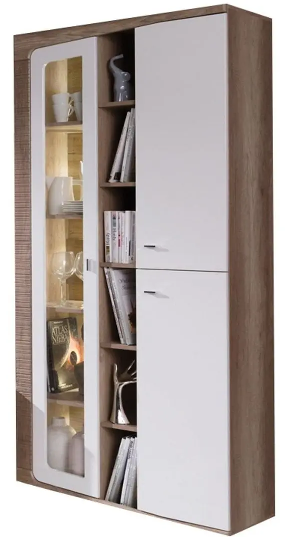 Vitrina Fadome Santa Fe SF2 (Country/White Gloss)