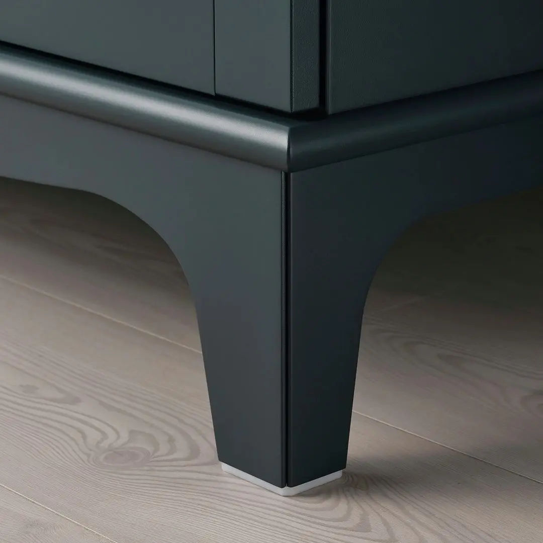 Servant Ikea Lommarp usi de sticla 86x199 (Albastru inchis-verde)