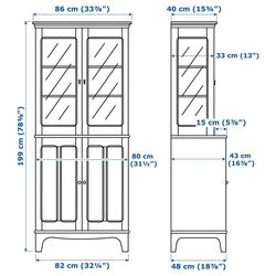 Servant Ikea Lommarp usi de sticla 86x199 (Albastru inchis-verde) Thumb