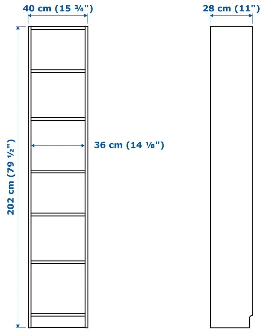 Penal-vitrina Ikea Billy/Oxberg usa sticla 40x30x202 (Alb)