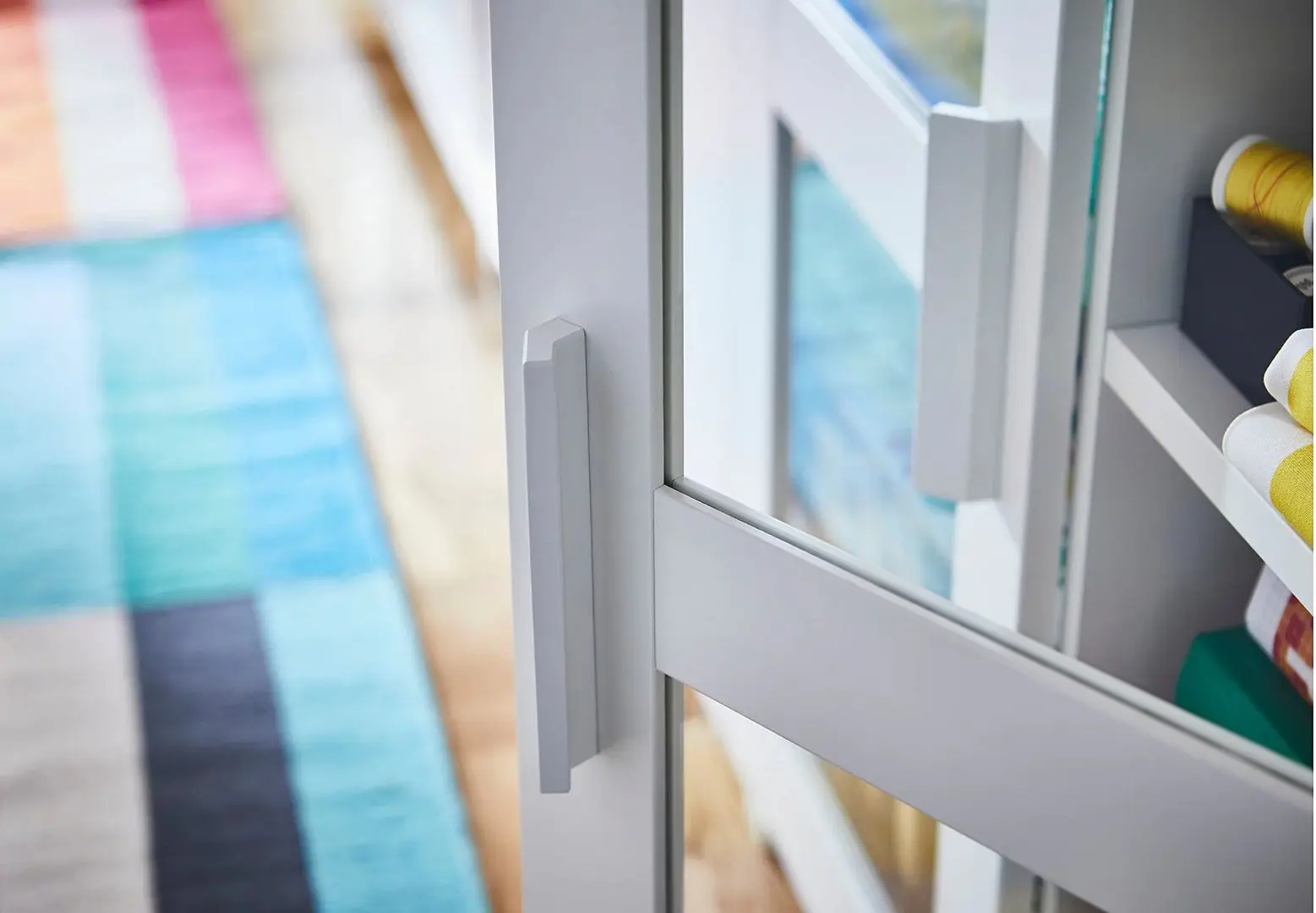 Vitrina Ikea Brimnes usi de sticla 78x95 (Alb)