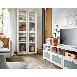 Витрина Ikea Brimnes стеклянные дверцы 80x190 (Белый) Thumb