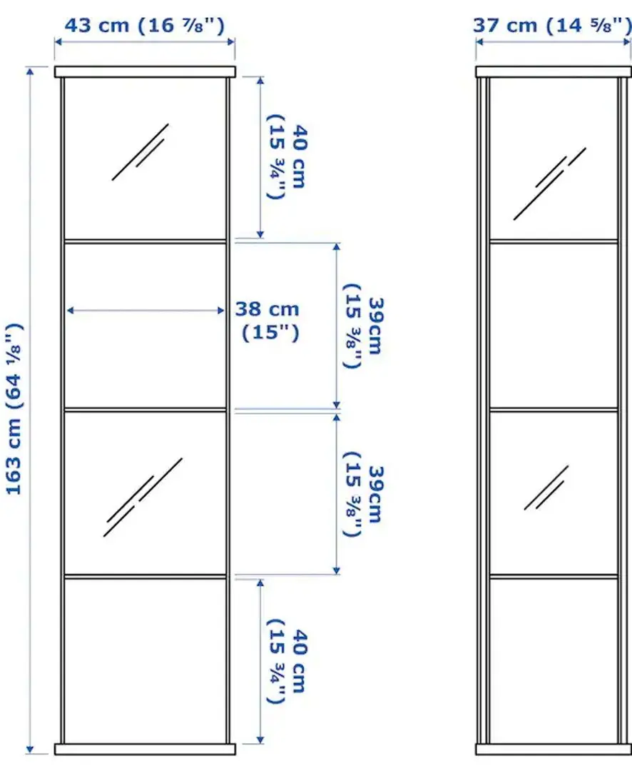 Vitrina Ikea Detolf 43x163 (Alb) - 3