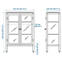 Vitrina Ikea Fabrikor 81x113 (Gri-verde) Thumb
