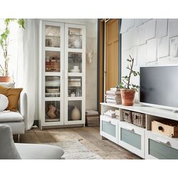 Vitrina Ikea Galant cu uşi de sticlă 80x190 (Alb) Thumb