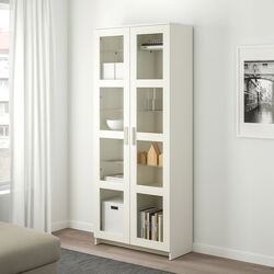 Vitrina Ikea Galant cu uşi de sticlă 80x190 (Alb) Thumb