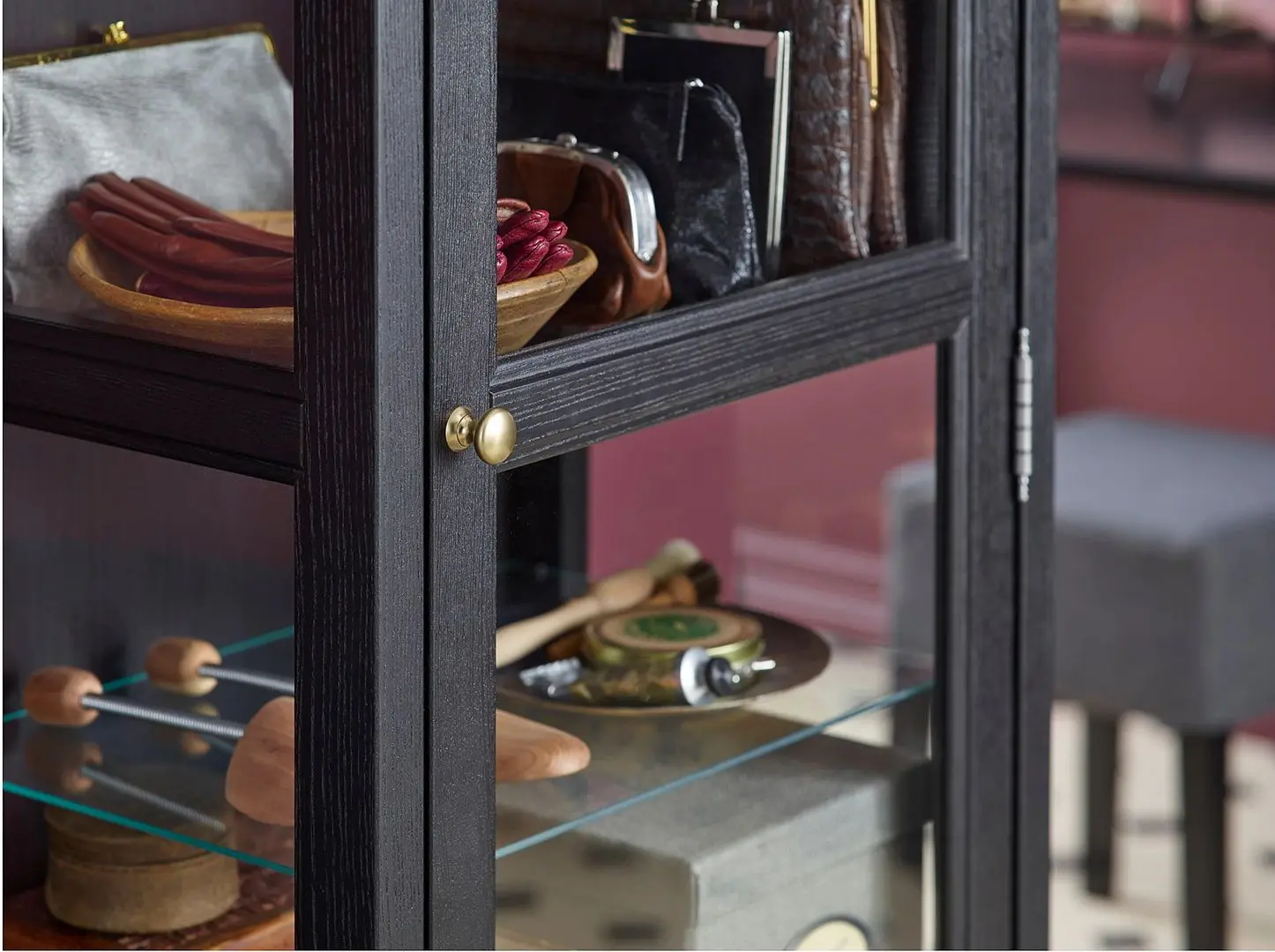 Vitrina Ikea Malsjo 60x40x186 (Negru) - 4