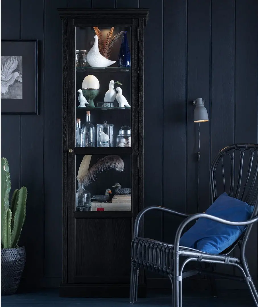 Vitrina Ikea Malsjo 60x40x186 (Negru) - 6