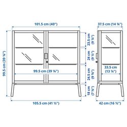 Vitrina Ikea Milsbo 101x100 (Alb) Thumb