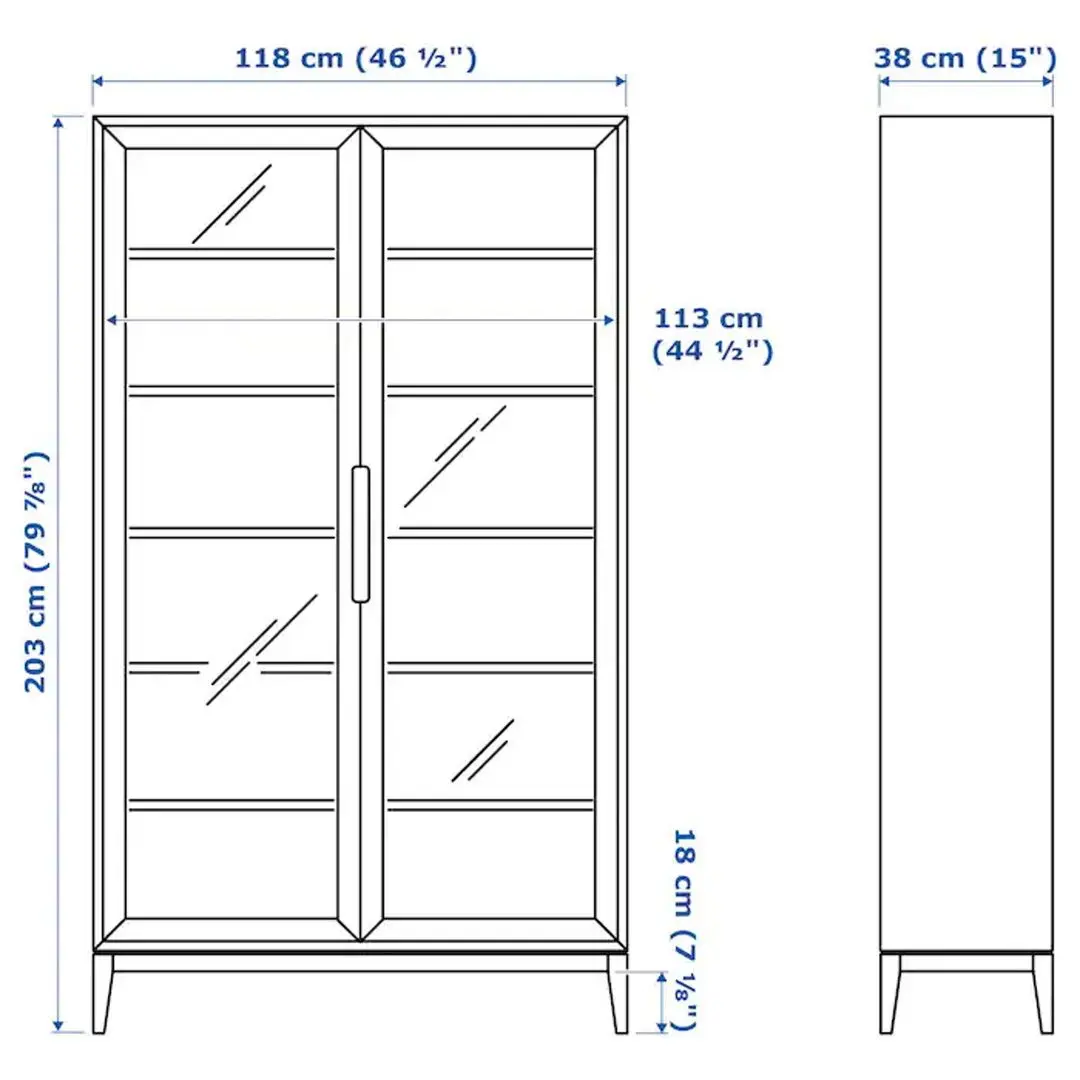 Vitrina Ikea Regissor 118x203 (Alb)