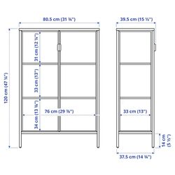 Vitrina Ikea Rudsta 80x37x120 (Antracit) Thumb