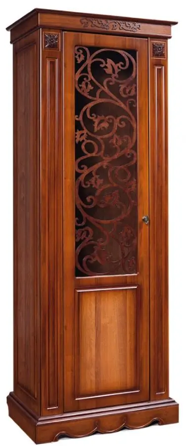 Dulap cu vitrina KMK 0435.11 Ameliya 1D Ekko Nut (Stinga)