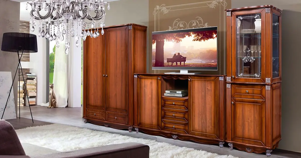 Шкаф с витриной КМК 0441.8 Баккара 2Д1Я Орех Донской/Орех Экко (Правая) - 2