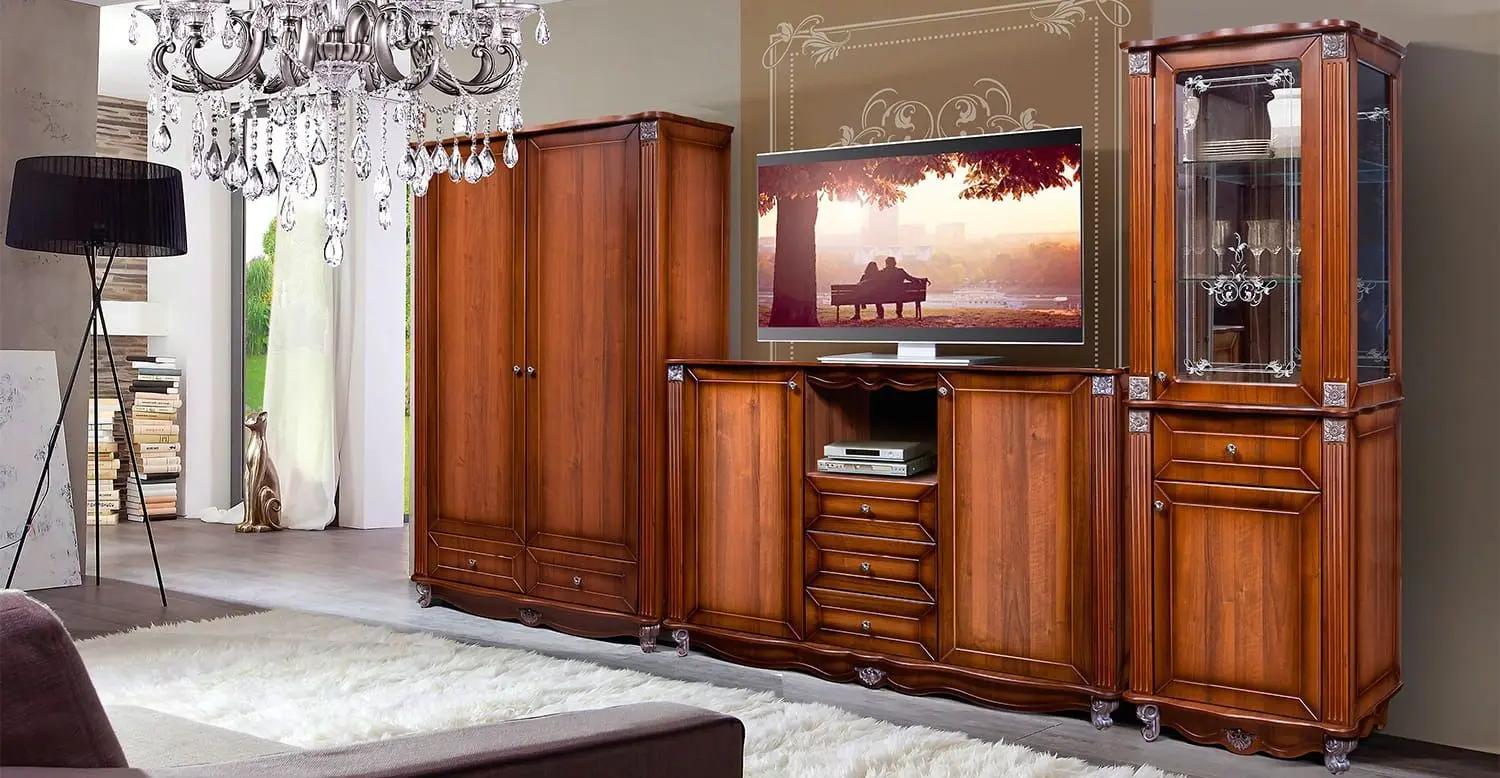 Dulap cu vitrina KMK 0441.8 Bakkara 2D1IA Ekko Nut (Stinga)