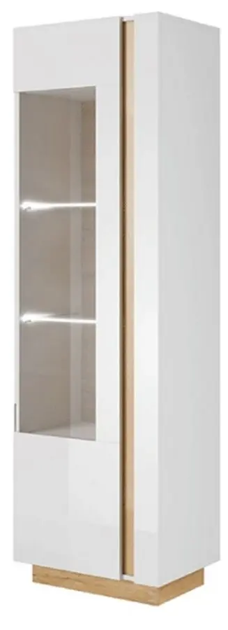 Vitrina Mobhaus City 60 (White/Grandson Oak/White Gloss)